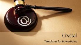  Presentation with law - Theme enhanced with sign or internet law background and a coral colored foreground