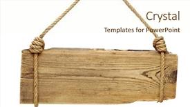  Presentation with signboard - PPT theme featuring sign post - signboard isolated on a white background and a cream colored foreground