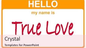  Presentation with name - Presentation theme having sign post editable - hello my name is true background and a lemonade colored foreground