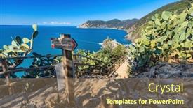  Presentation with trail - PPT theme having sign-post-on-trail-path background and a  colored foreground