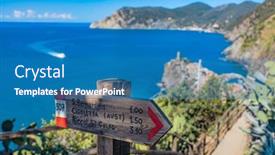  Presentation with trail - Theme enhanced with sign-post-on-trail-path background and a  colored foreground