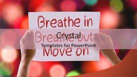  Presentation with lights - Audience pleasing presentation design consisting of sign saying change - breathe in breathe out move backdrop and a coral colored foreground
