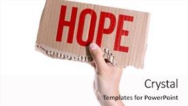  Presentation with hope - Beautiful PPT layouts featuring sign saying change - hope card isolated on white backdrop and a sky blue colored foreground