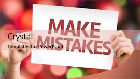  Presentation with colorful fancy carp fish koi - Cool new presentation with sign saying change - make mistakes card with colorful backdrop and a coral colored foreground