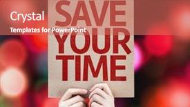  Presentation with save - Cool new PPT layouts with sign saying change - save your time card backdrop and a coral colored foreground