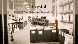  Presentation with award entrance - Slides featuring sign says closed on shop background and a soft green colored foreground