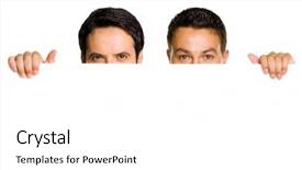  Presentation with two people holding hands - Slides featuring sign up - two young guys holding background and a white colored foreground