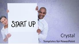  Presentation with composite - Slide set having sign up purple - digital composite of portrait background and a light blue colored foreground