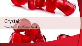  Presentation with close up fennel seed - Slides having sign up purple - pomegranate seed close up macro background and a lemonade colored foreground