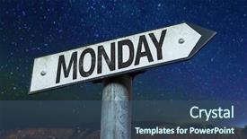  Presentation with sky day and night - Cool new PPT theme with sign with a beautiful night backdrop and a ocean colored foreground