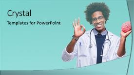  Presentation with developmental psychology - Beautiful slide deck featuring american neurologist doctor or psychology backdrop and a arctic colored foreground