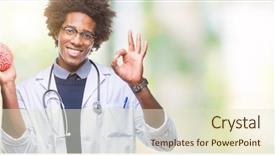  Presentation with american sign language asl - Theme with american neurologist doctor or psychology background and a  colored foreground