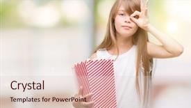  Presentation with popcorn - Amazing theme having sign with hand on eye backdrop and a  colored foreground