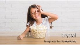  Presentation with hispanic - Slide deck with sign with hand on eye background and a coral colored foreground