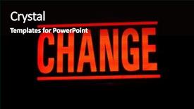  Presentation with social change - Theme featuring sign with the word change background and a black colored foreground
