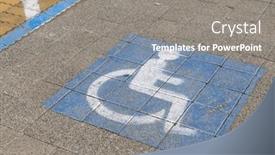  Presentation with parking lot - Slide set enhanced with signage-of-disable-in-parking background and a gray colored foreground