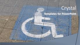  Presentation with parking lot - Slides featuring signage-of-disable-in-parking background and a seafoam green colored foreground