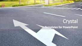  Presentation with road detour - Beautiful presentation design featuring seagull flying over a beautiful sandy empty beach backdrop and a lemonade colored foreground.