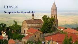  Presentation with kakheti - Amazing theme having signagi in kakheti region georgia backdrop and a sky blue colored foreground