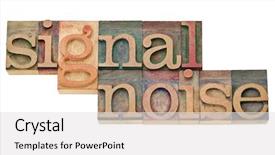  Presentation with signal - Beautiful theme featuring signal and noise - information concept backdrop and a  colored foreground