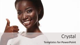  Presentation with hormone signaling - Audience pleasing PPT layouts consisting of signal person - beautiful young african woman signaling backdrop and a light gray colored foreground