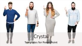  Presentation with signal - Amazing presentation theme having signal person - collage of people over white backdrop and a  colored foreground