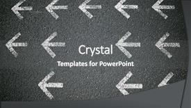  Presentation with directional - Presentation design consisting of signal processing - directional arrows painted background and a dark gray colored foreground