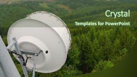  Presentation with telecom tower - Audience pleasing slide deck consisting of signal transmitter tower detail high backdrop and a tawny brown colored foreground