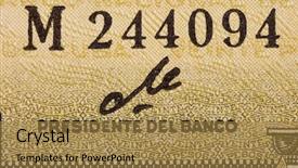  Presentation with cuban - Presentation consisting of signature on 1960 cuban peso background and a gold colored foreground