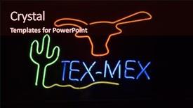  Presentation with mexican food - PPT theme with figuier de barbarie - signboard of bar with mexican background and a wine colored foreground