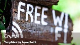  Presentation with signboard - Slide deck featuring signboard which announces about free background and a tawny brown colored foreground