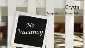  Presentation with hotel marketing strategies - Amazing theme having signboard with text no vacancy backdrop and a light gray colored foreground