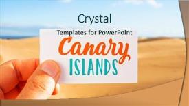  Presentation with sand ocean - Presentation enhanced with caucasian man holding a signboard background and a sky blue colored foreground