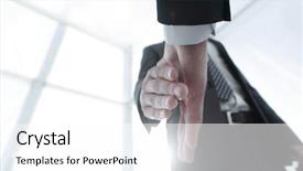  Presentation with handshake - Audience pleasing slides consisting of signed contract - two business men going backdrop and a white colored foreground