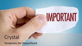  Presentation with important - Theme having significance study - important background and a coral colored foreground