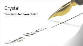  Presentation with pen and a book - Audience pleasing theme consisting of signing - focus is on pen backdrop and a white colored foreground