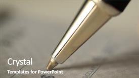  Presentation with personal - Cool new PPT theme with signing a check for personal backdrop and a gray colored foreground