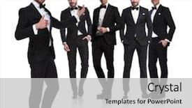  Presentation with elegant - Beautiful theme featuring signing ceremony - elegant groomsman presenting his friends backdrop and a light gray colored foreground