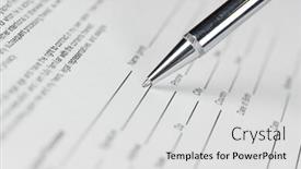  Presentation with contract - Theme consisting of signing-contract-pen-over-form background and a light gray colored foreground