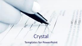  Presentation with agreement signing - Theme consisting of signing contract background and a sky blue colored foreground