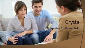  Presentation with finance financial business economy exchan - Presentation having signing financial contrat on digital background and a coral colored foreground