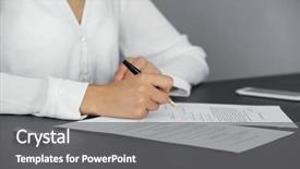  Presentation with last - Cool new presentation theme with signing last will and testament backdrop and a gray colored foreground