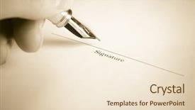  Presentation with fountain pen - Cool new presentation with signing name with fountain pen backdrop and a lemonade colored foreground