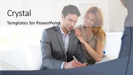  Presentation with real estate - Audience pleasing slide deck consisting of signing terms of real-estate backdrop and a light gray colored foreground