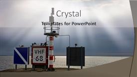  Presentation with radio navigation - Presentation theme with signs-and-radio-beacon background and a white colored foreground