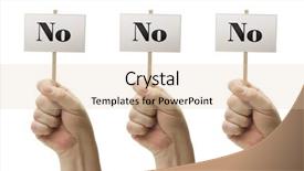  Presentation with saying - Beautiful presentation theme featuring signs in male fists say backdrop and a lemonade colored foreground