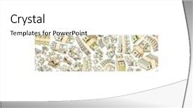  Presentation with dollar signs - Presentation theme featuring signs made from dollar stacks background and a white colored foreground