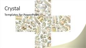  Presentation with dollar signs - Presentation design enhanced with signs made from dollar stacks background and a white colored foreground