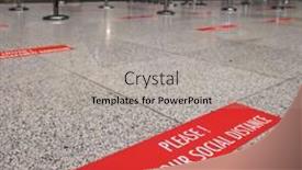  Presentation with social distancing - Presentation theme consisting of signs-on-the-floor background and a light gray colored foreground