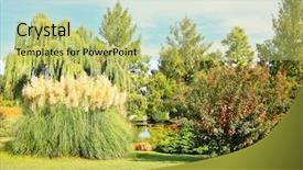  Presentation with park - Audience pleasing PPT layouts consisting of sigurta-fabulously-beautiful-park backdrop and a yellow colored foreground